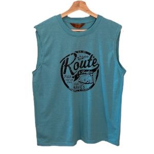 2/$30 Seven Jeans Blue Surf Muscle Top Size Medium